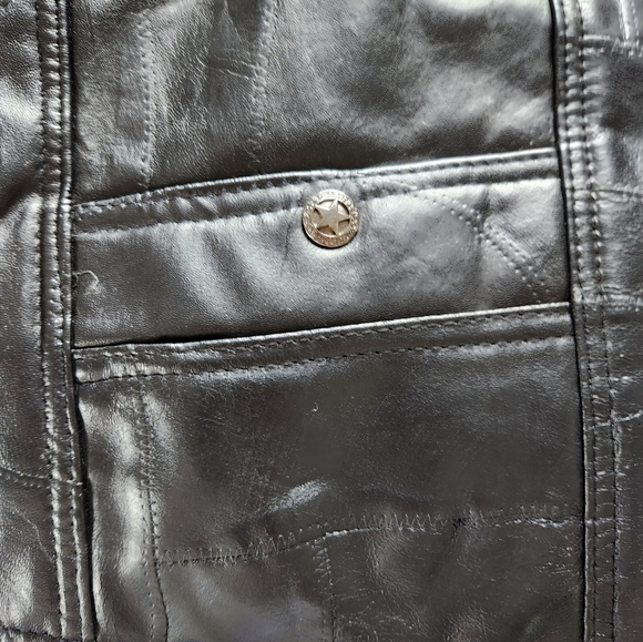 Diamond Plate Genuine Buffalo Leather Vest - Picture 4 of 5